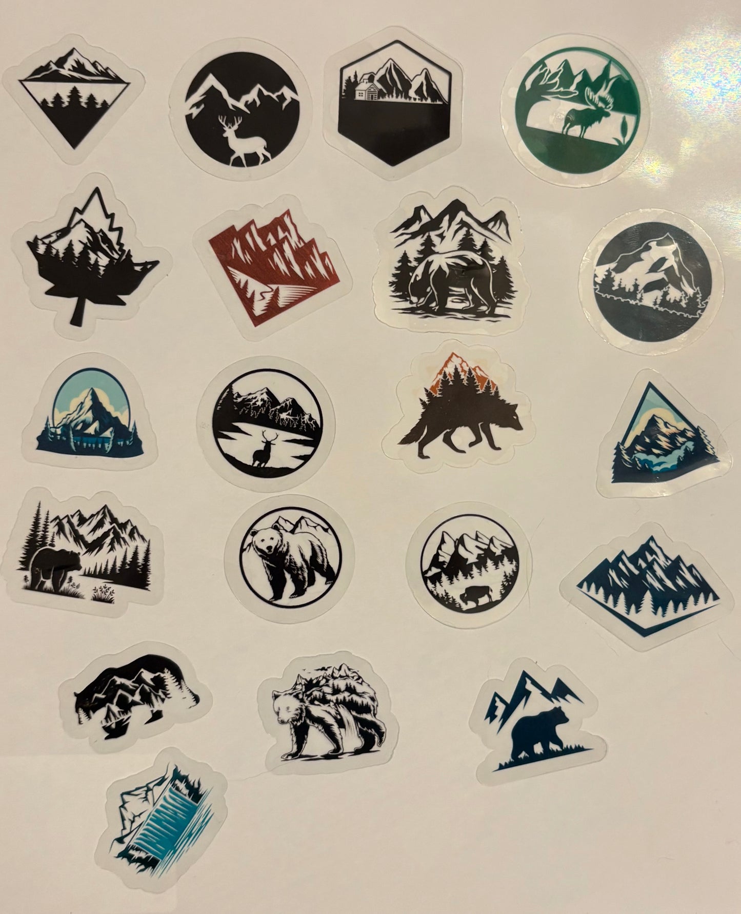 The mountains sticker sheet