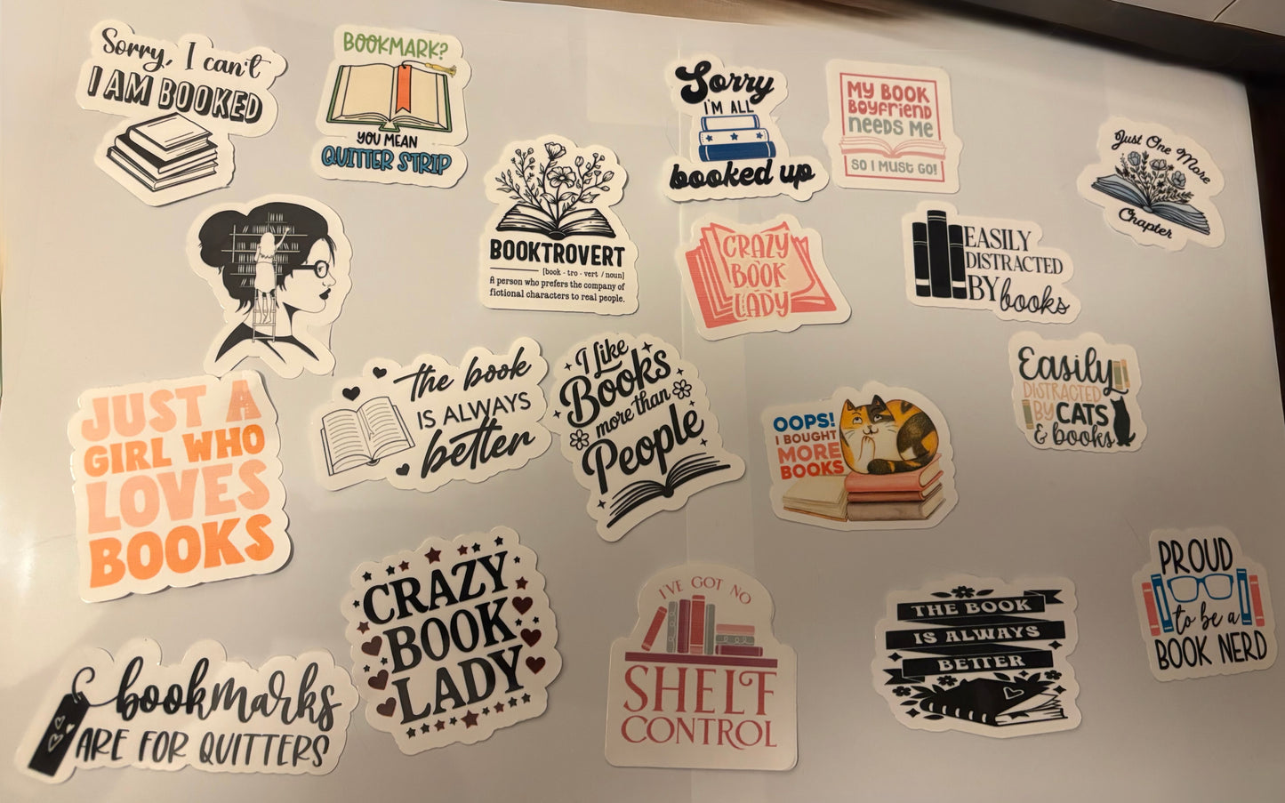 Bookworm stickers