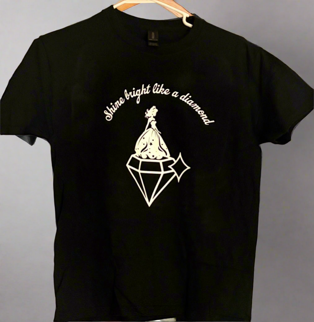“Shine bright” glow in the dark tee
