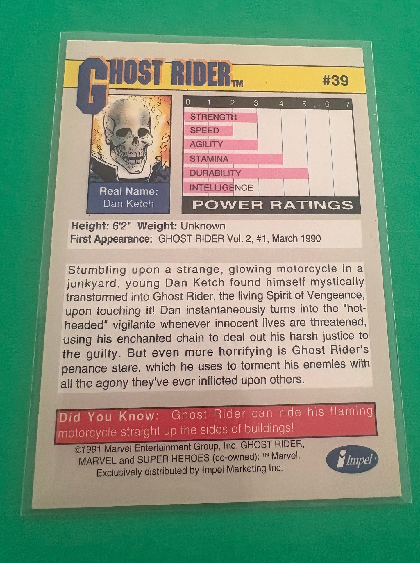 Ghost Rider (Superheroes Collection) Marvel 1991