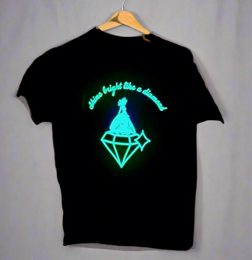 “Shine bright” glow in the dark tee