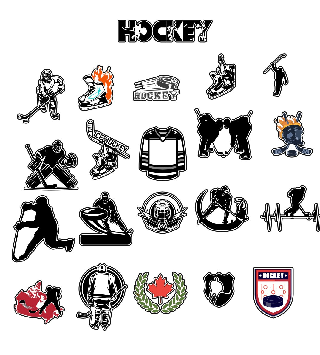Hockey Sticker Set