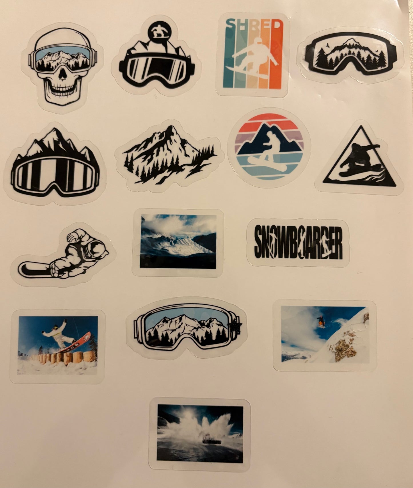 Snowboarding Sticker Sheet