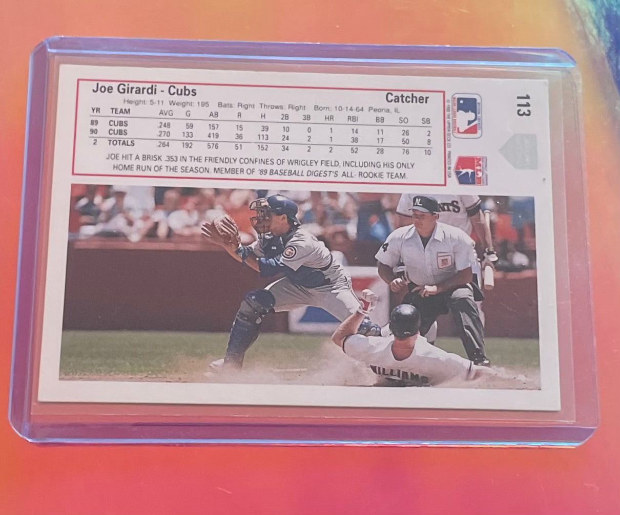 Joe Girardi Chicago Cubs 1991 Upper Deck