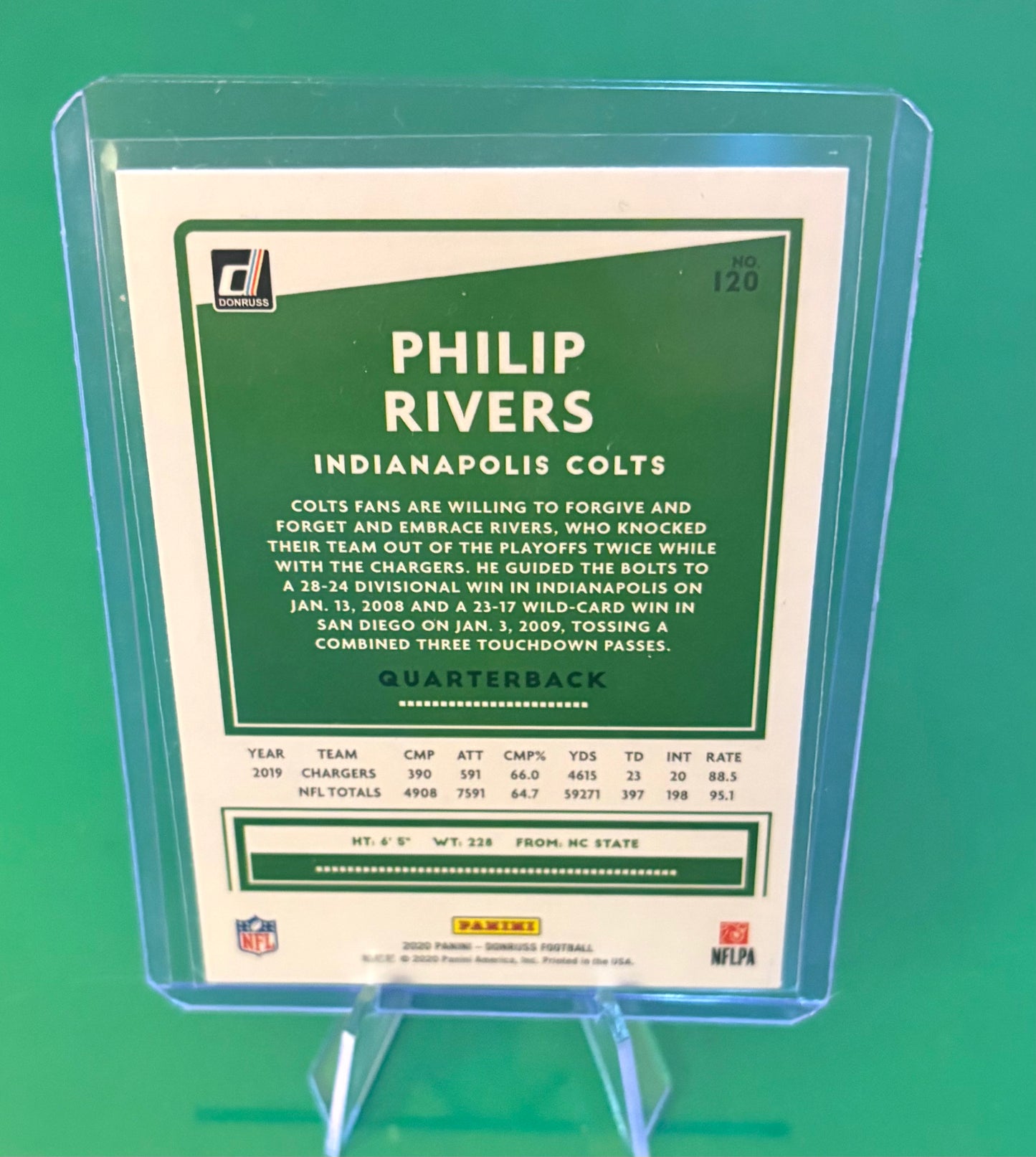 Phillip Rivers Indianapolis Colts 2020 Donruss