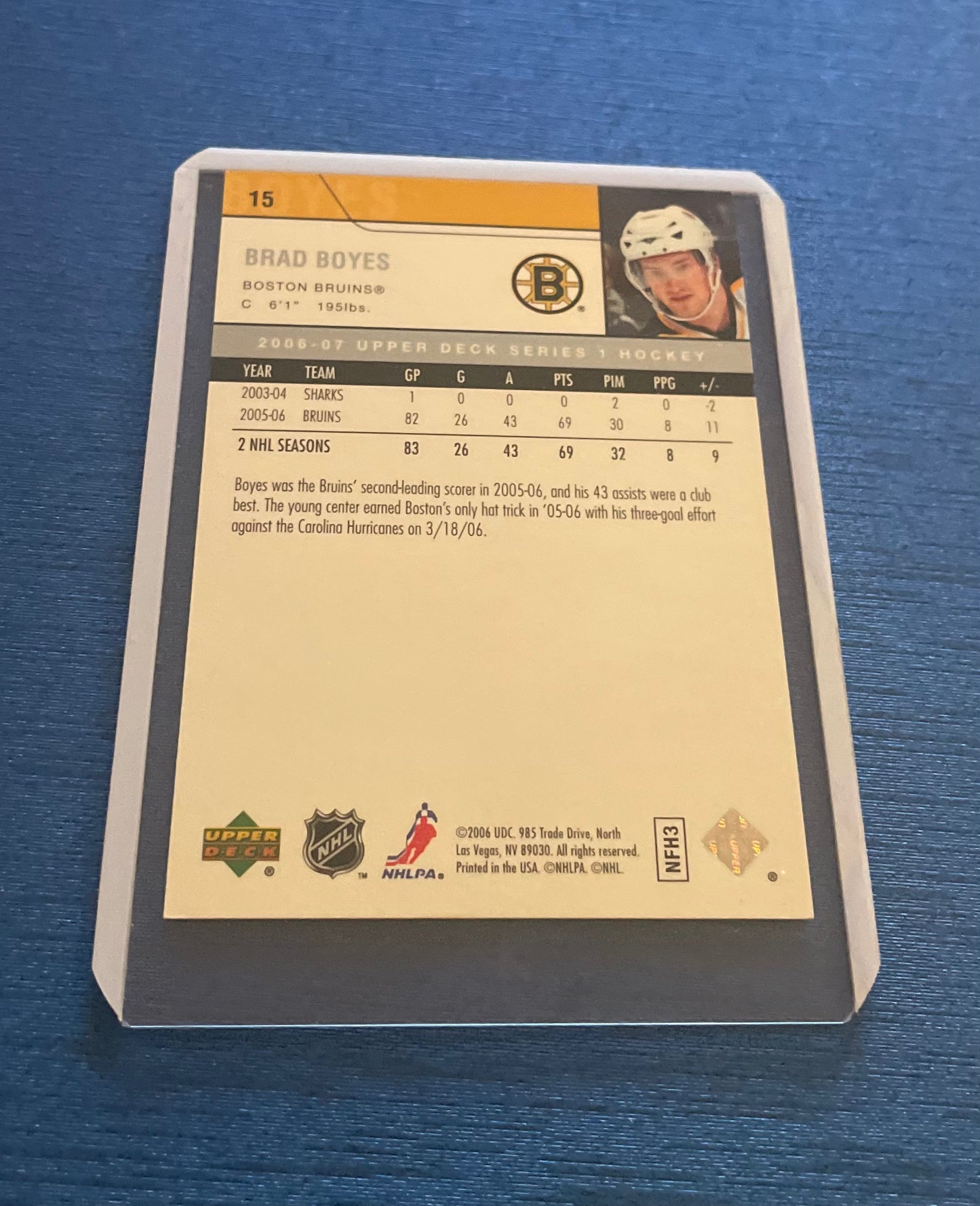 Brad Boyes Boston Bruins 2006 Upper Deck