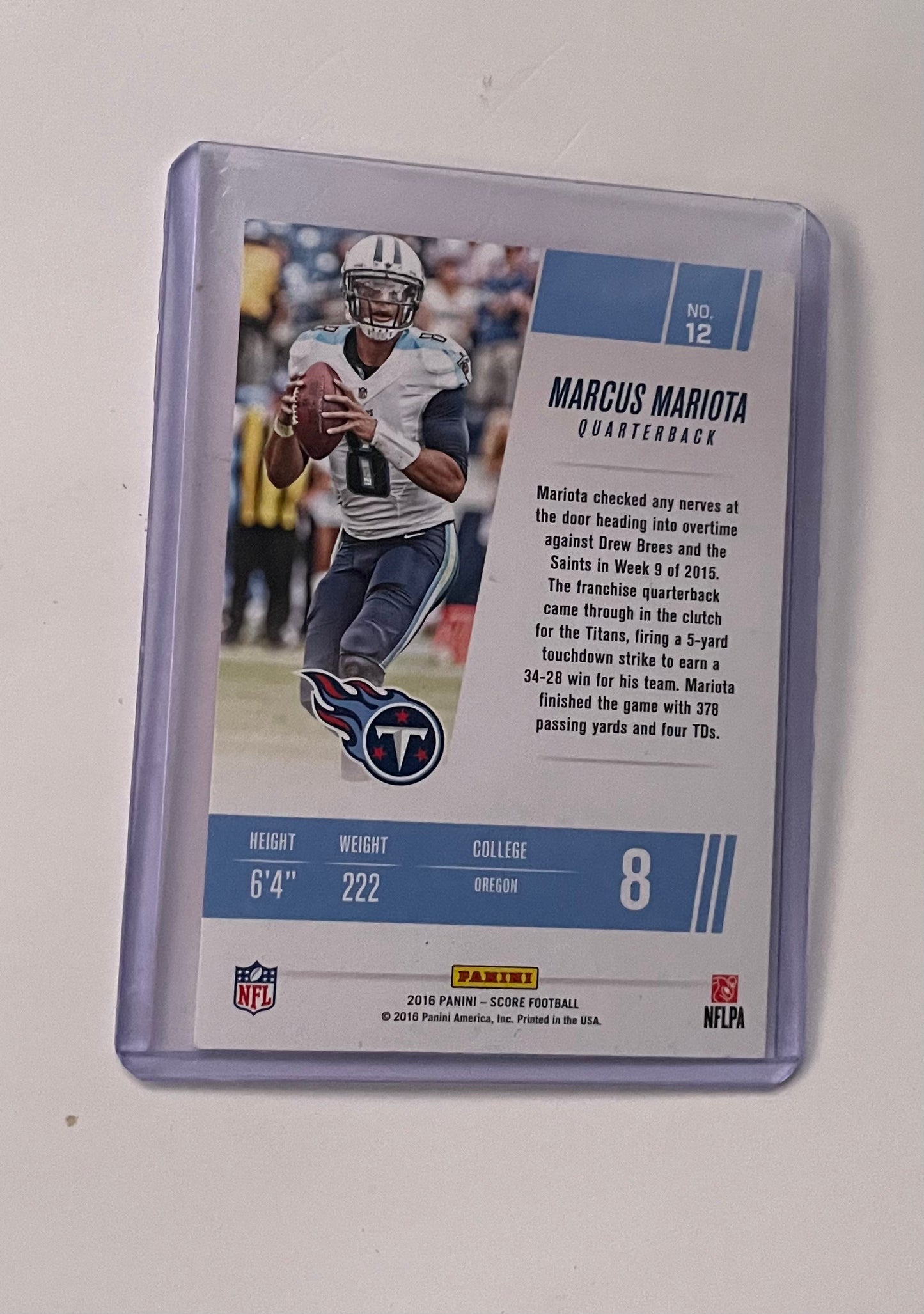 Marcus Mariota Franchise 2016 Score Football