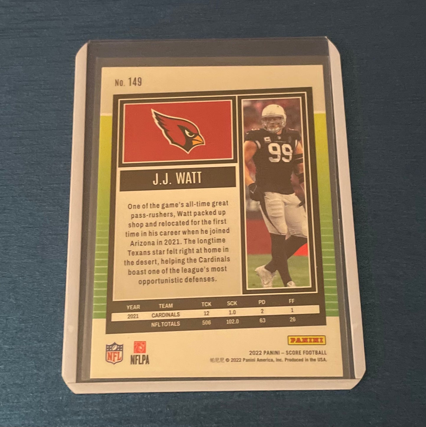 J.J Watt Arizona Cardinals 2022 Panini