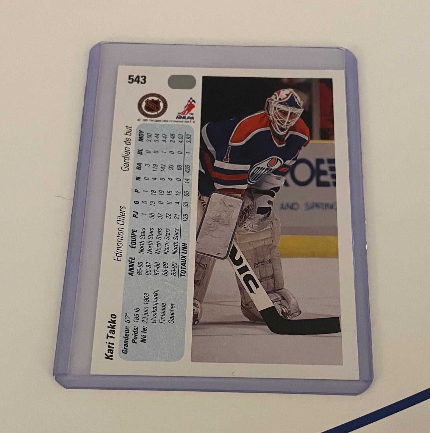 Kari Takko Edmonton Oilers 1991 Upper Deck #543