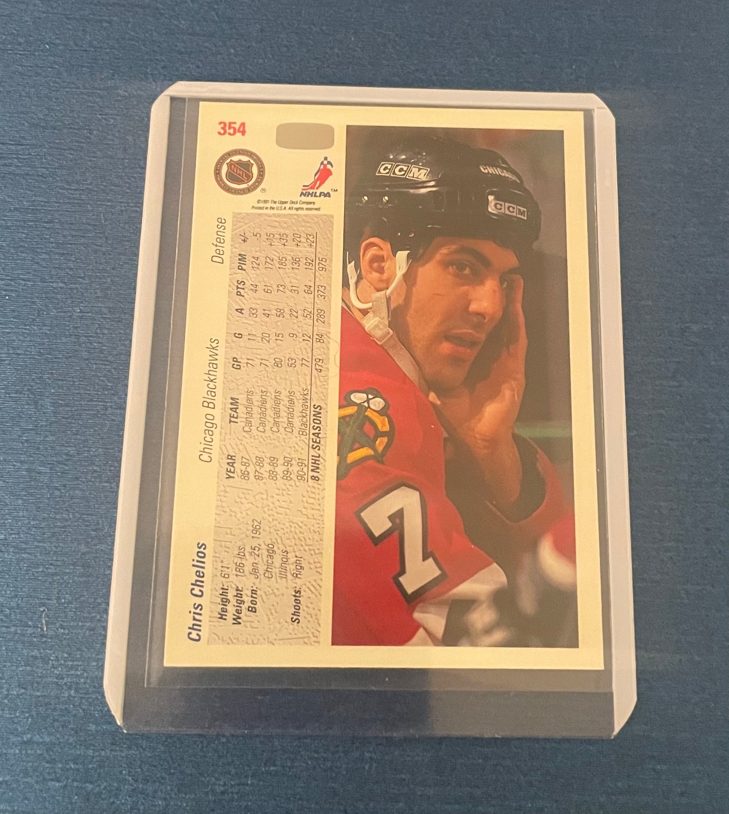 Chris Chelios Chicago Blackhawks ‘91-92 Upper Deck