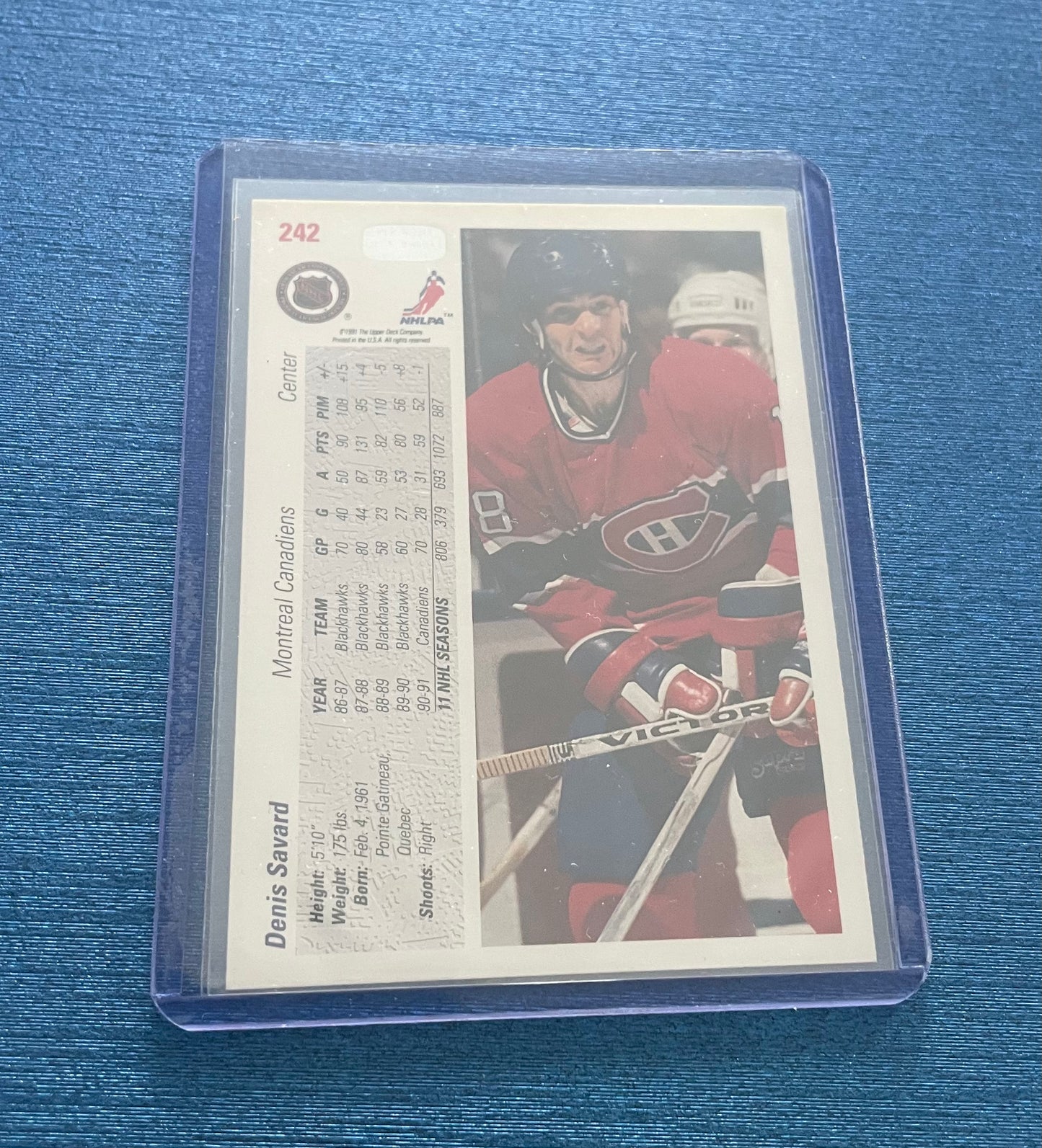 Dennis Savard Montreal Canadiens 1991-92 Upper Deck