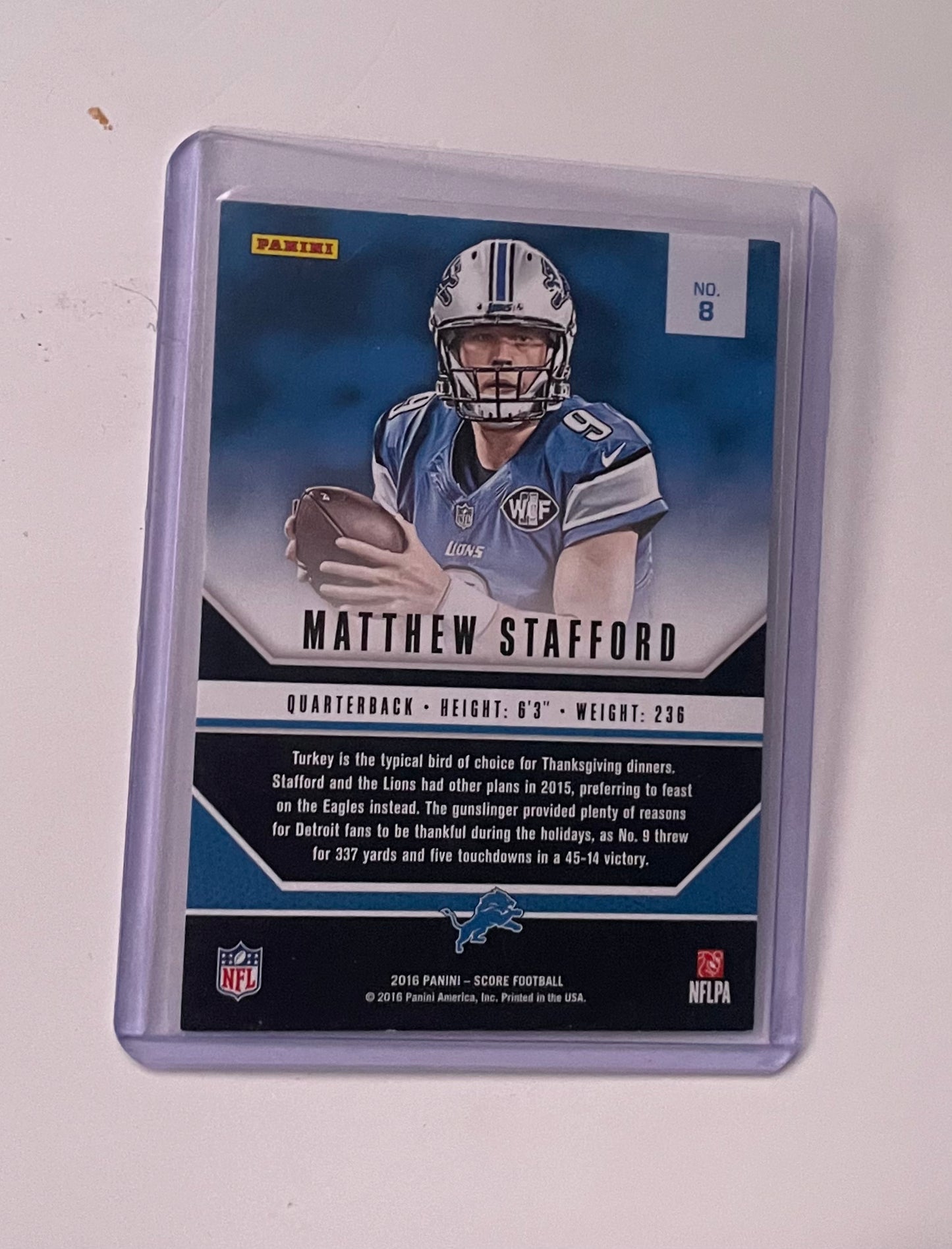 Matthew Stafford Detroit Lions 2014 Signal Callers Score #8