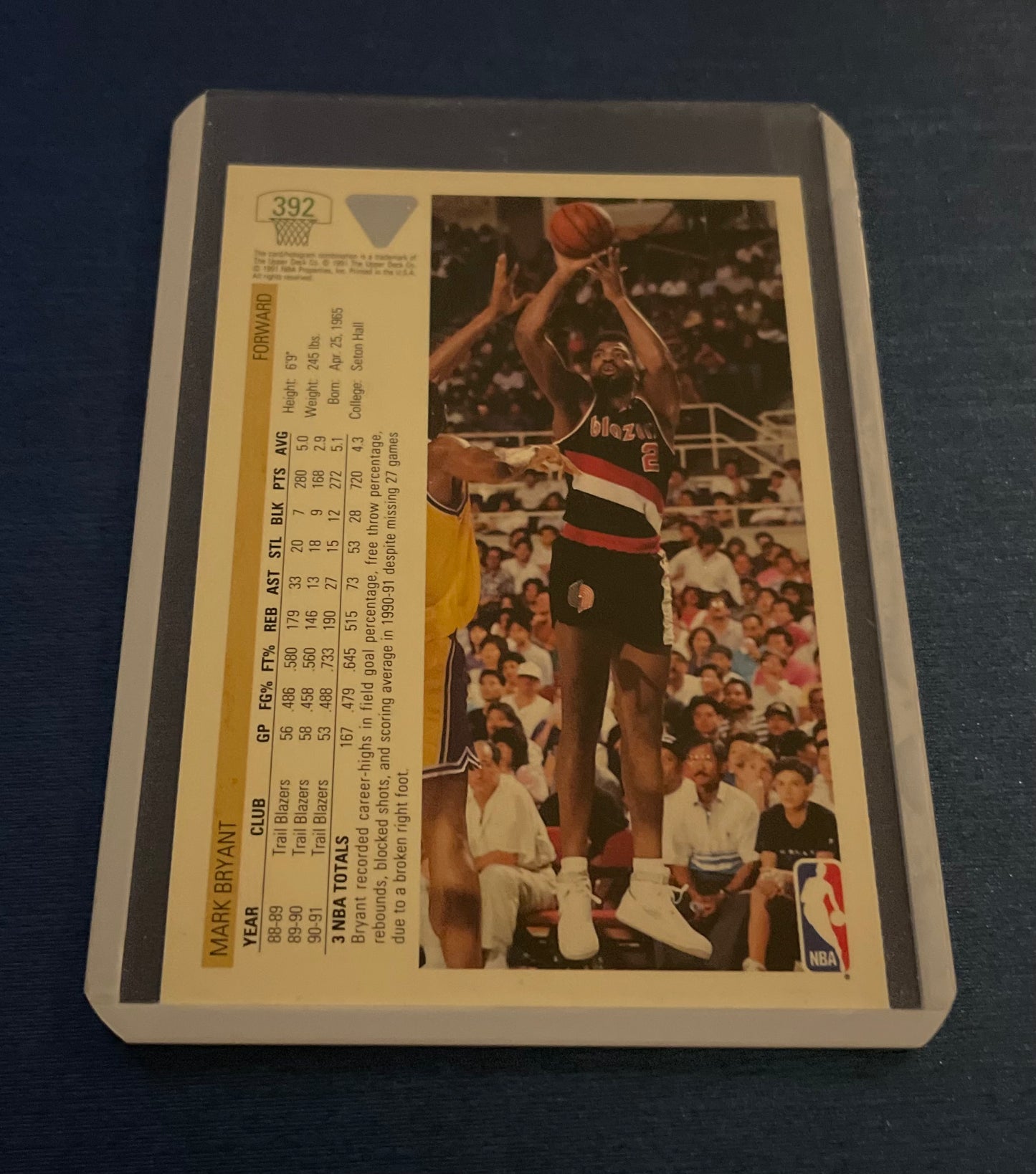 Mark Bryant Portland Trail Blazers 1991-92 Upper Deck