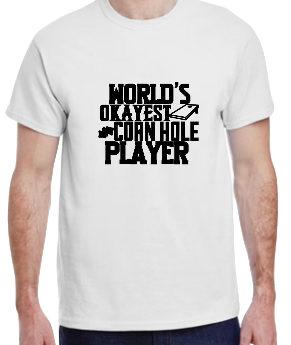 “World’s okayest cornhole player”
