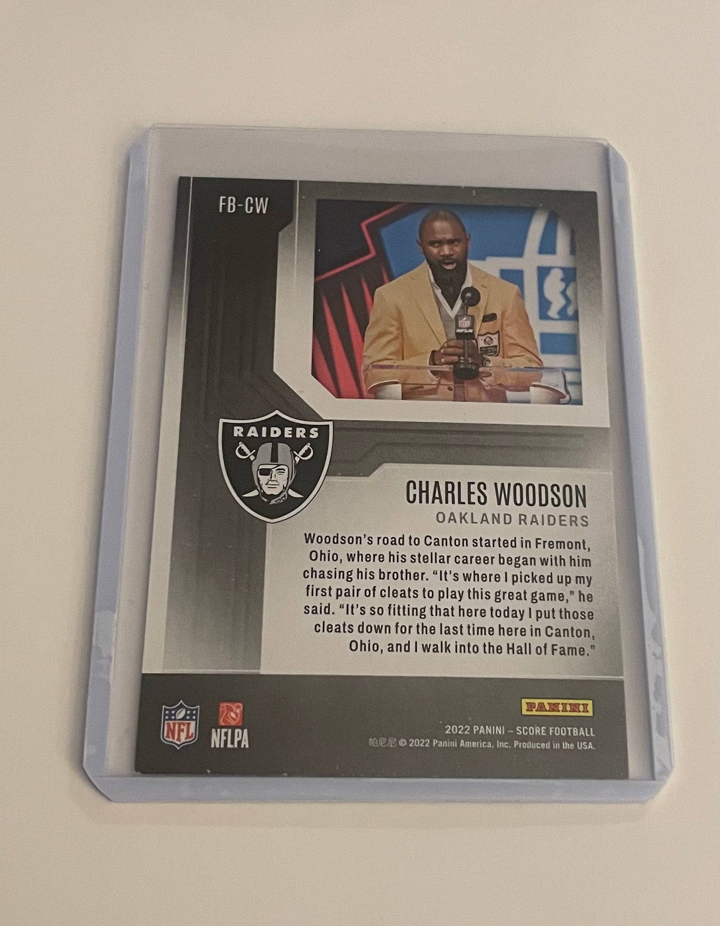 Charles Woodson Oakland Raiders 1st ballot