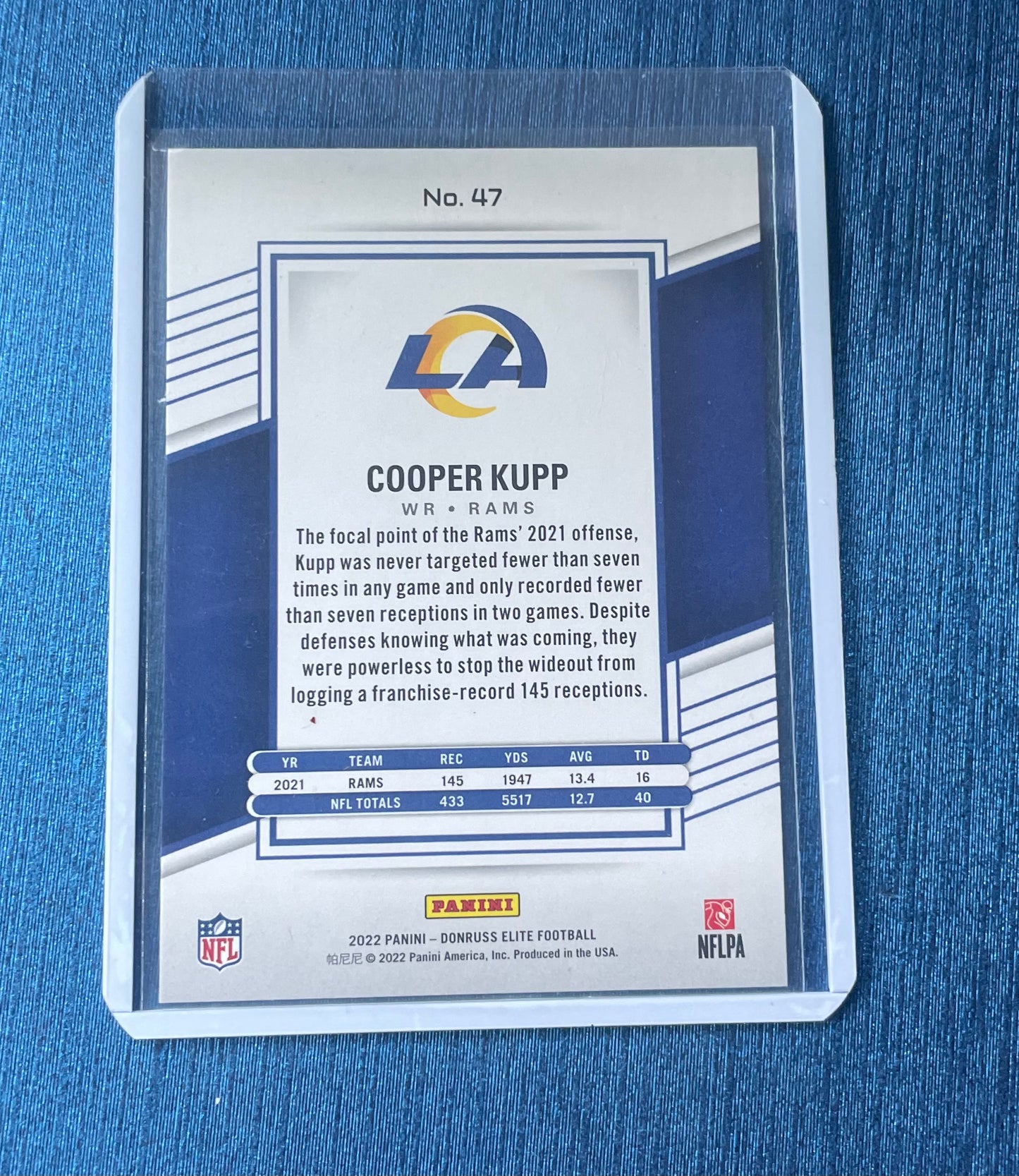 Cooper Kupp Los Angeles Rams 2022 Donruss Elite