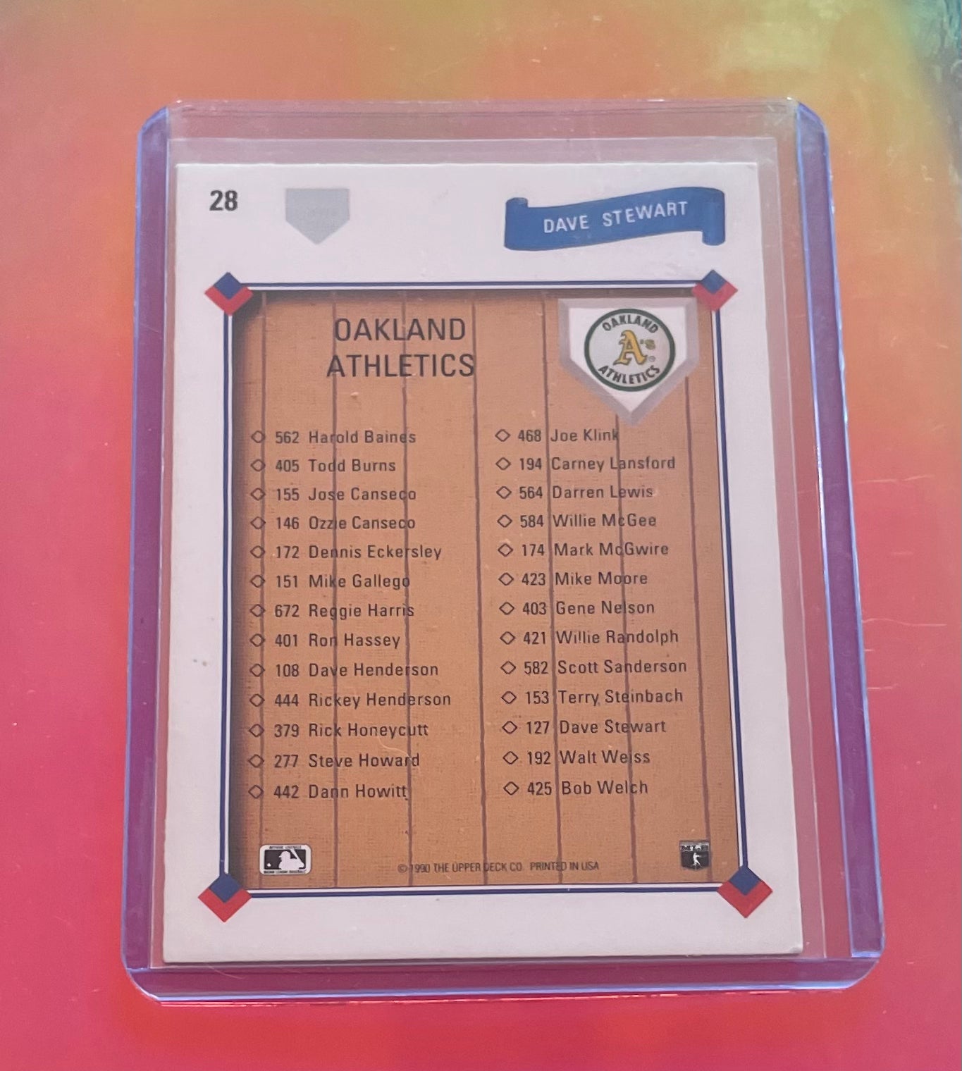 Dave Stewart Oakland Athletics 1991 Upper Deck