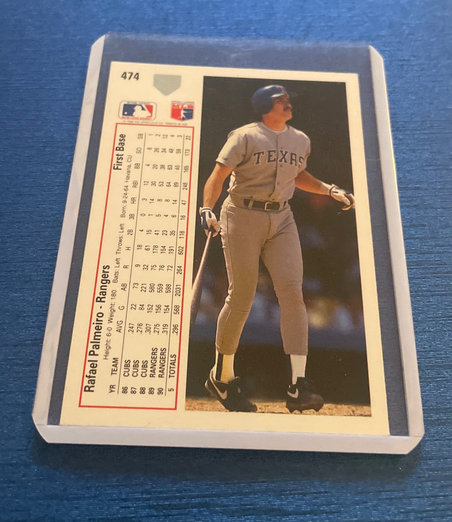 Rafael Palmeiro Texas Rangers 1991-92 Upper Deck