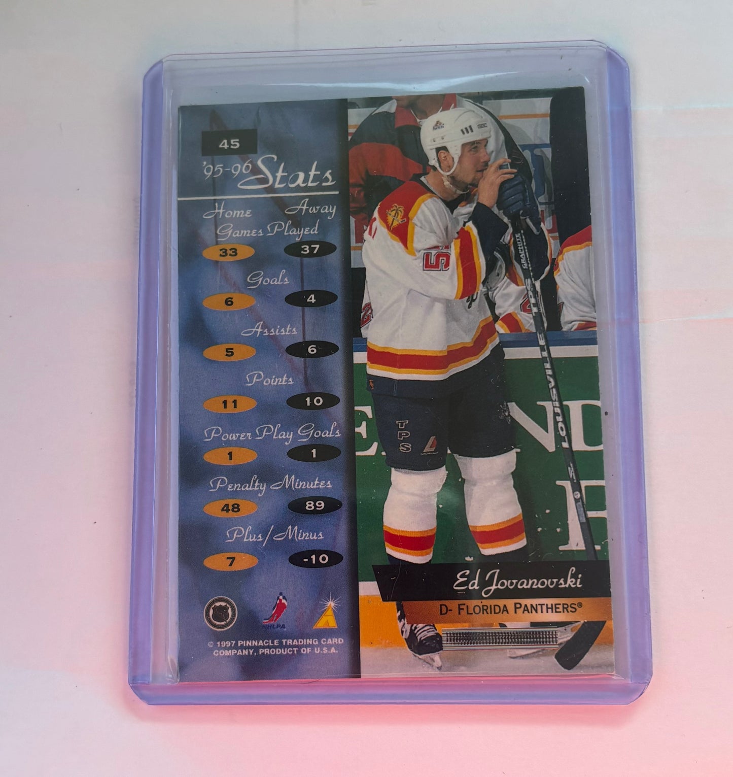 Ed Jovanovski Florida Panthers 96-97 Pinnacle Zenith
