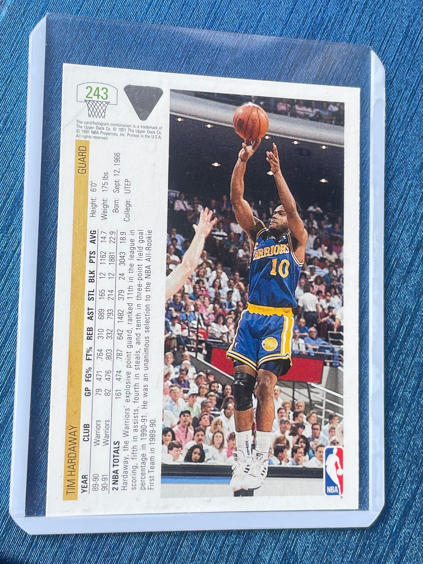 Tim Hardaway Golden State Warriors 1991-92 Upper Deck