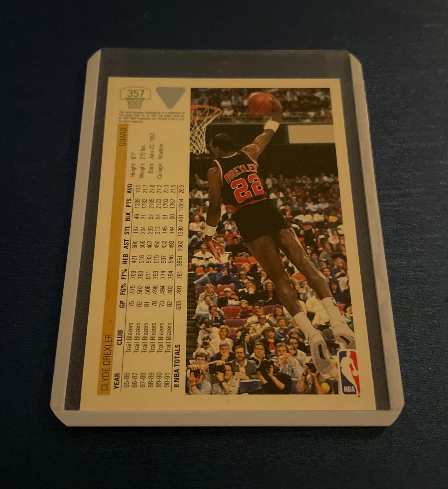 Clyde Drexler Portland Trail Blazers 1991-92 Upper Deck