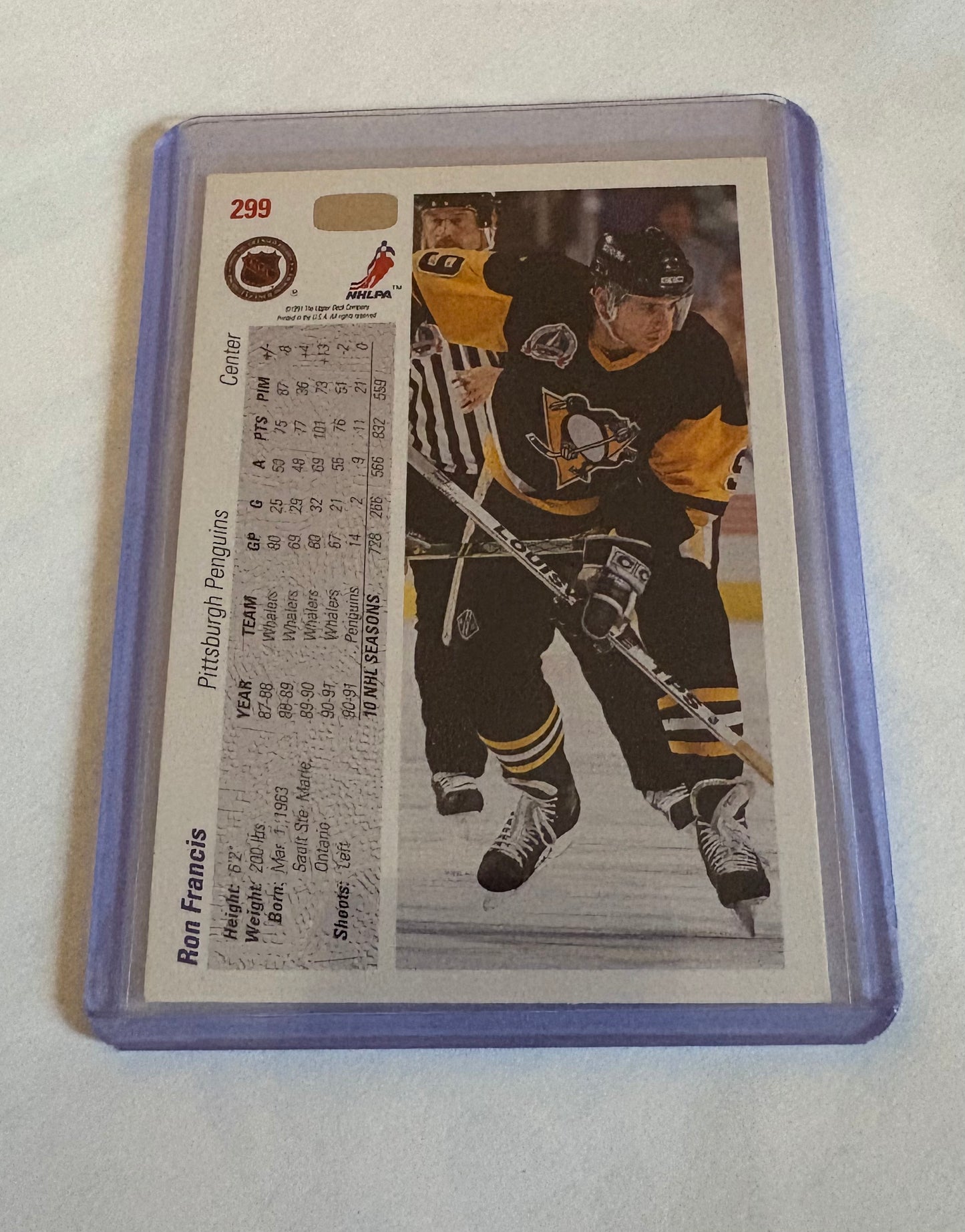 Ron Francis Pittsburgh Penguins Upper Deck 1991-92