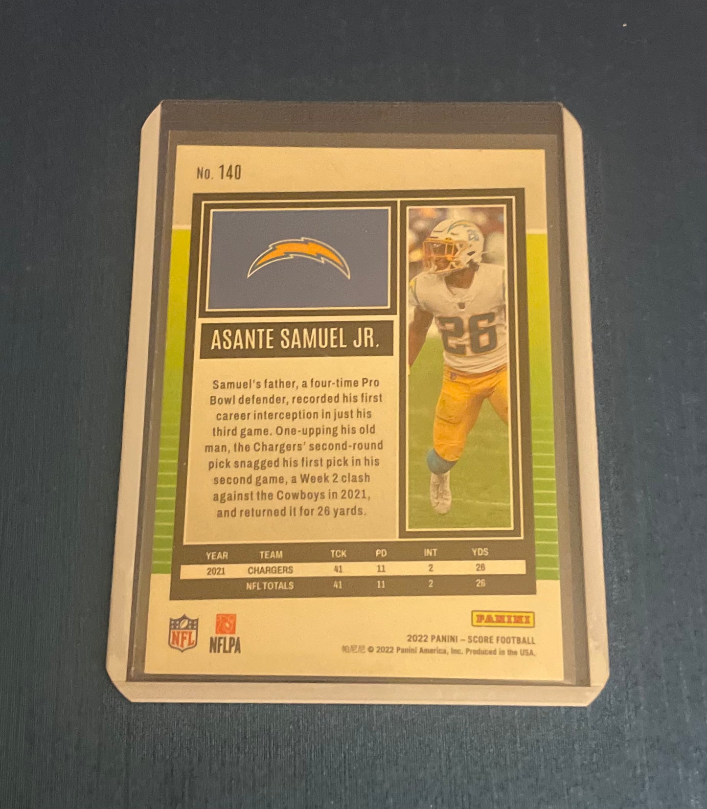 Asante Samuel Jr. San Diego Chargers 2022 Score