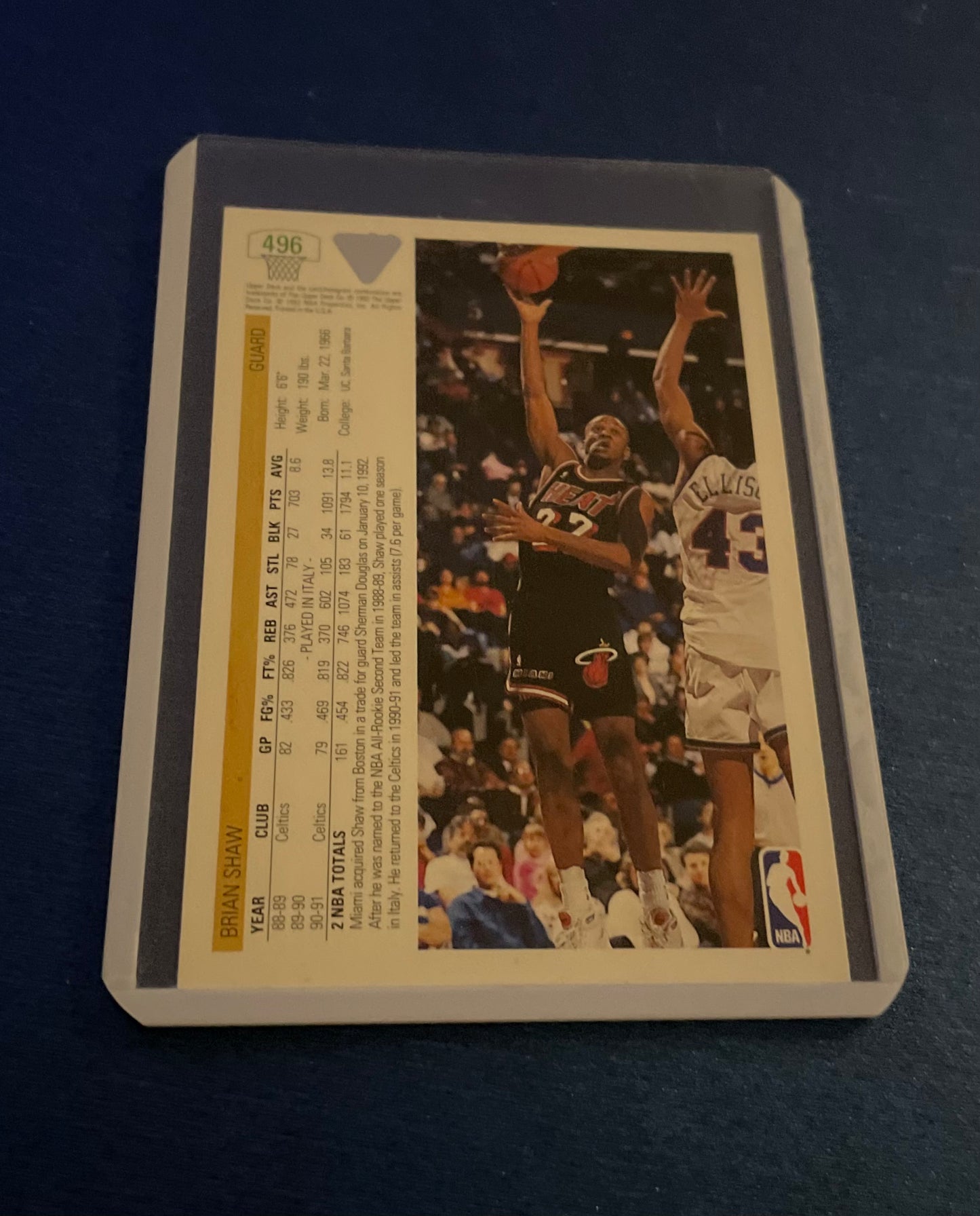 Brian Shaw Miami Heat Upper Deck 1991-92