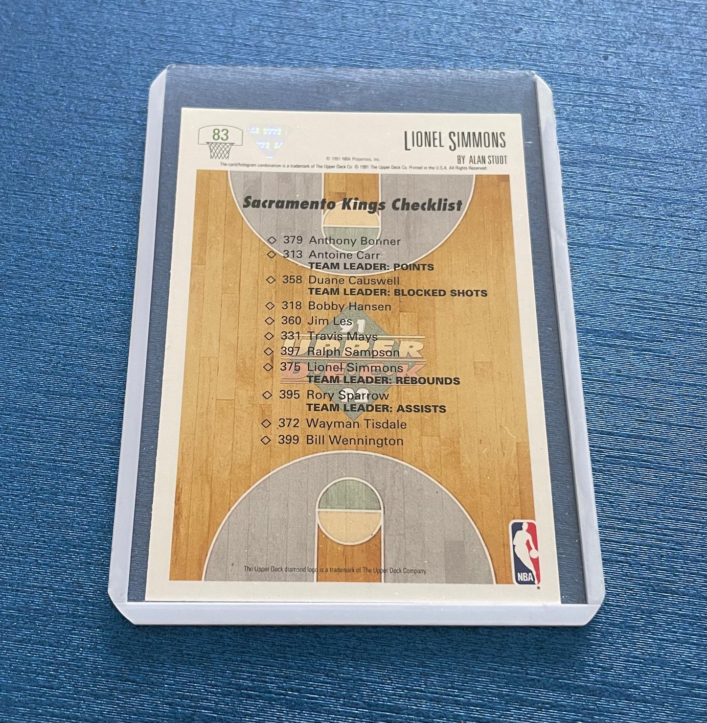 Lionel Simmons Collectors Choice Sacramento Kings 1991-92 Upper Deck