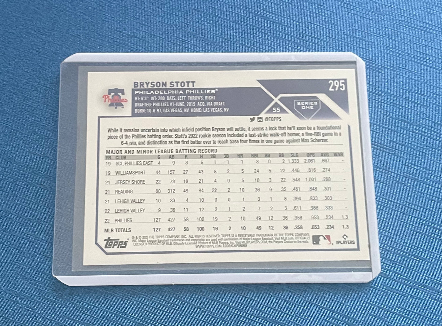 Bryson Scott Future Stars Philadelphia Phillies Topps 2023