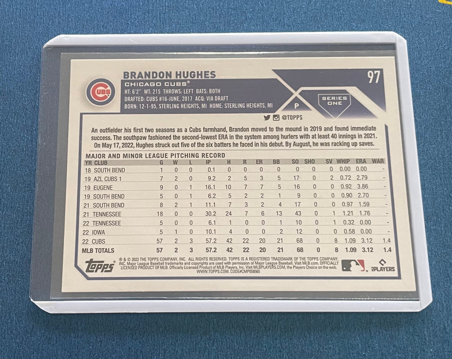 Brandon Hughes Chicago Cubs 2023 Topps