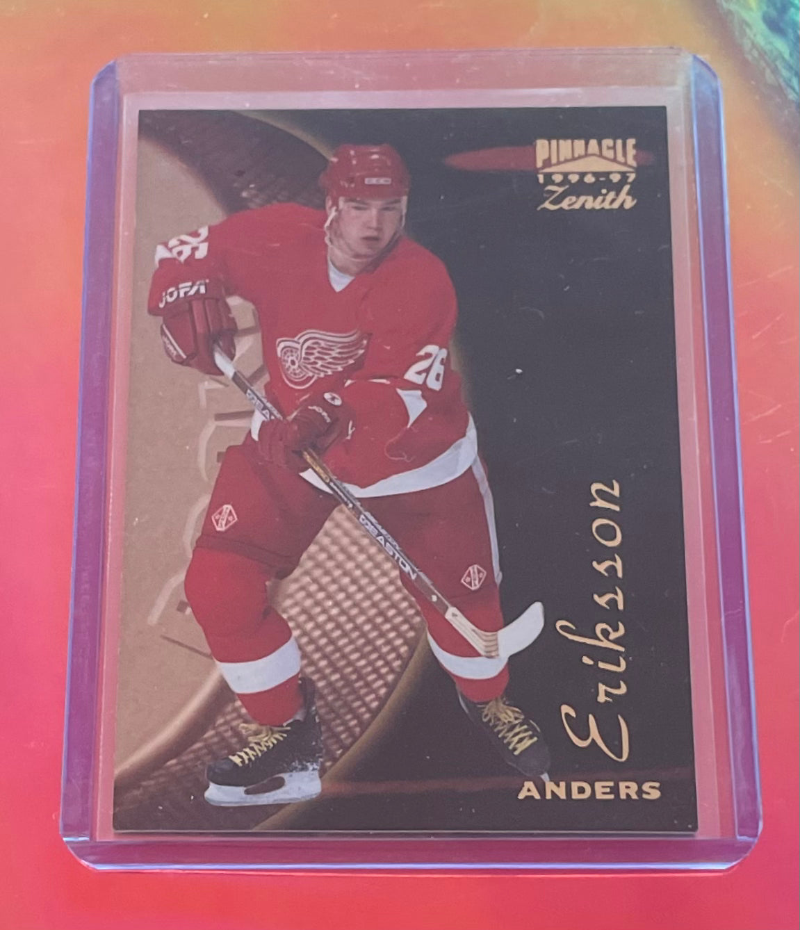 Anders Erikson Detroit Red Wings Pinnacle Zenith ‘96/97 Rookie
