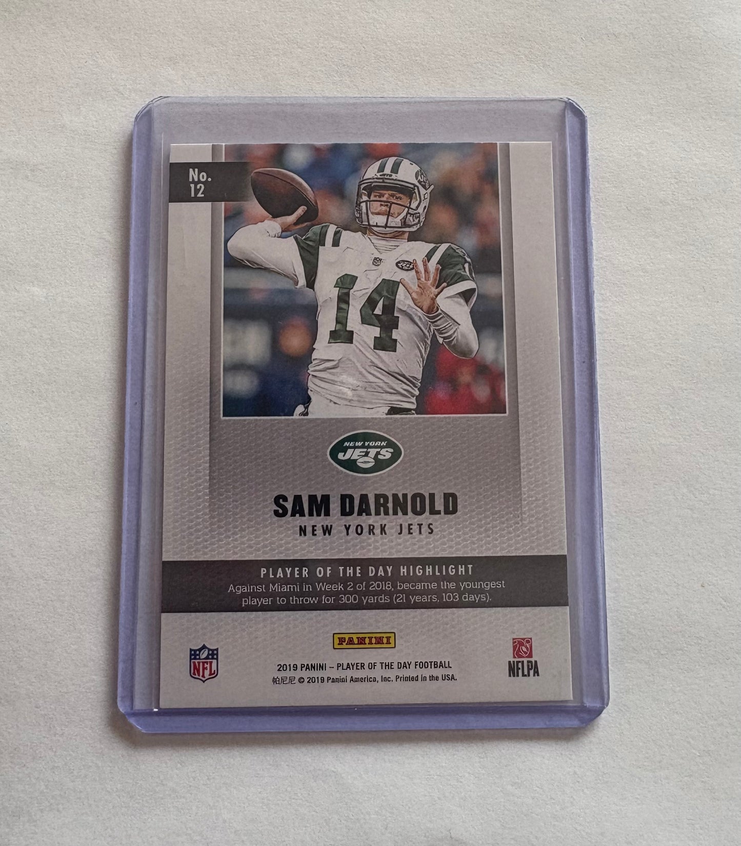 Sam Darnold Player of the day 2019 Panini
