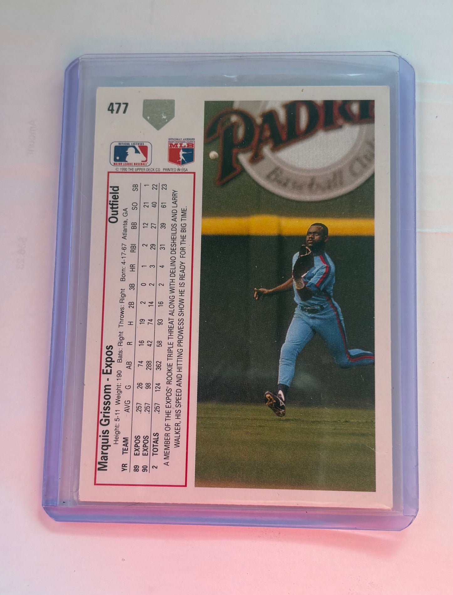 Marquis Grissom Montreal Expos 1990 Upper Deck