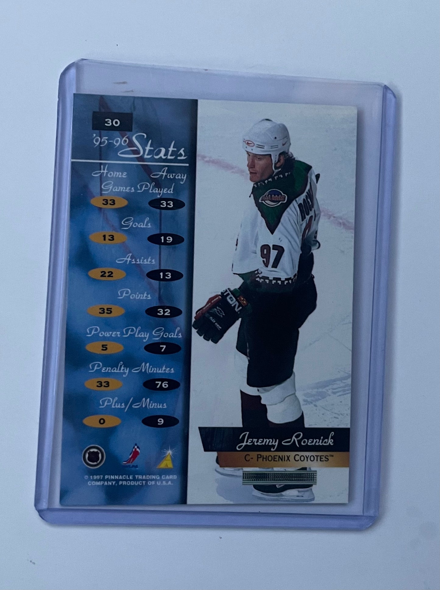 Jeremy Roenick Phoenix Coyotes 1996-97 Pinnacle Zenith