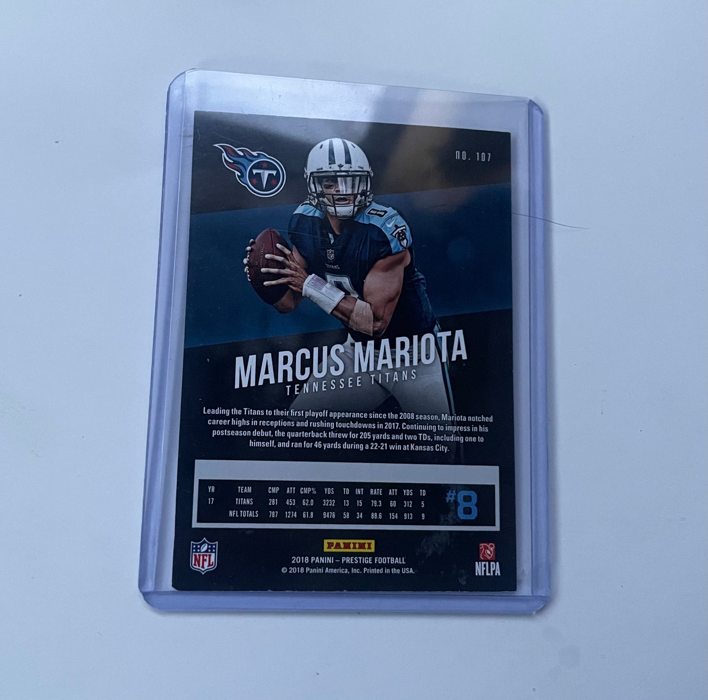Marcus Mariota Tennessee Titans 2018 Panini Prestige