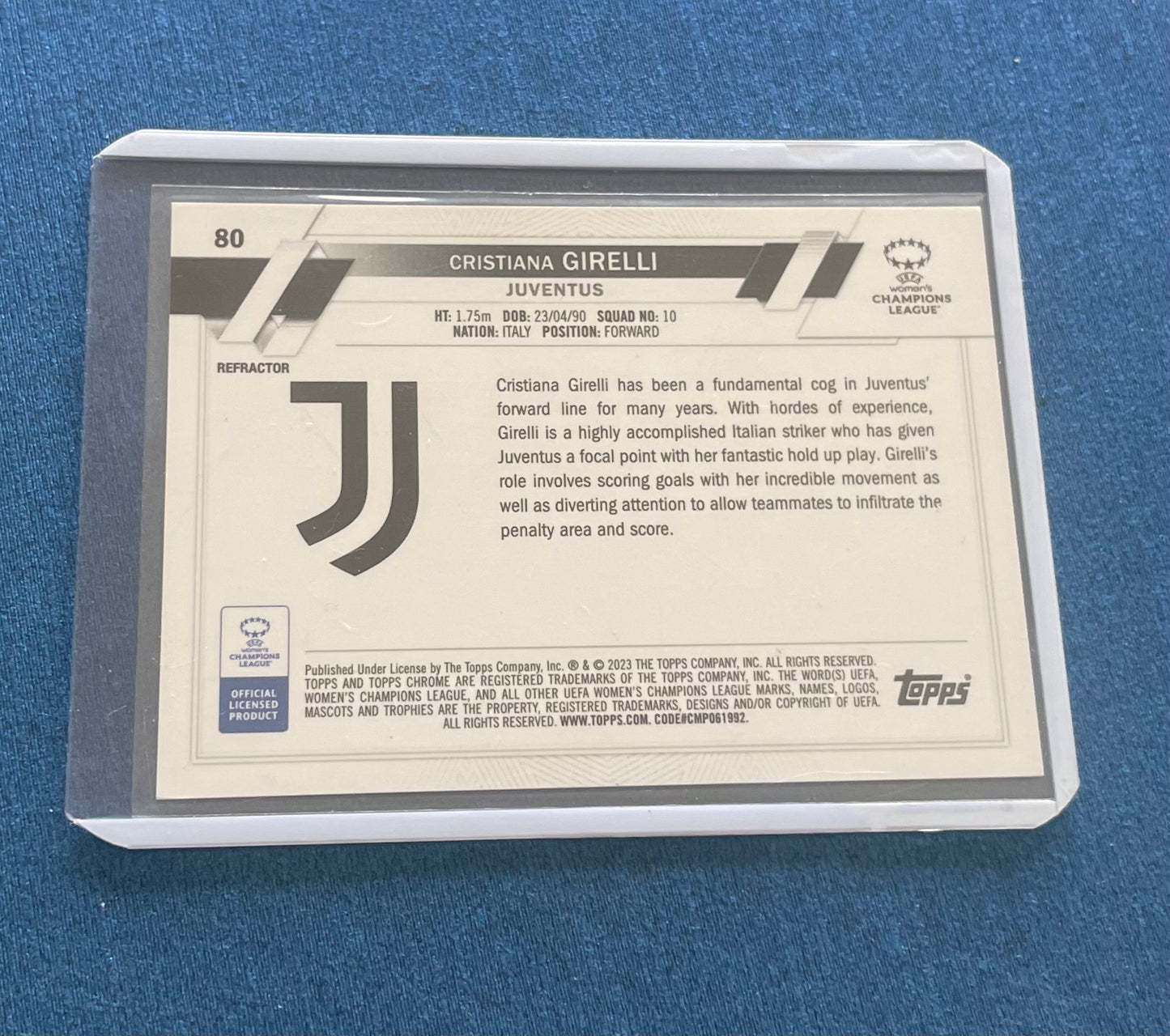 Christiana Girelli Juventus 2023 Topps (stand included)