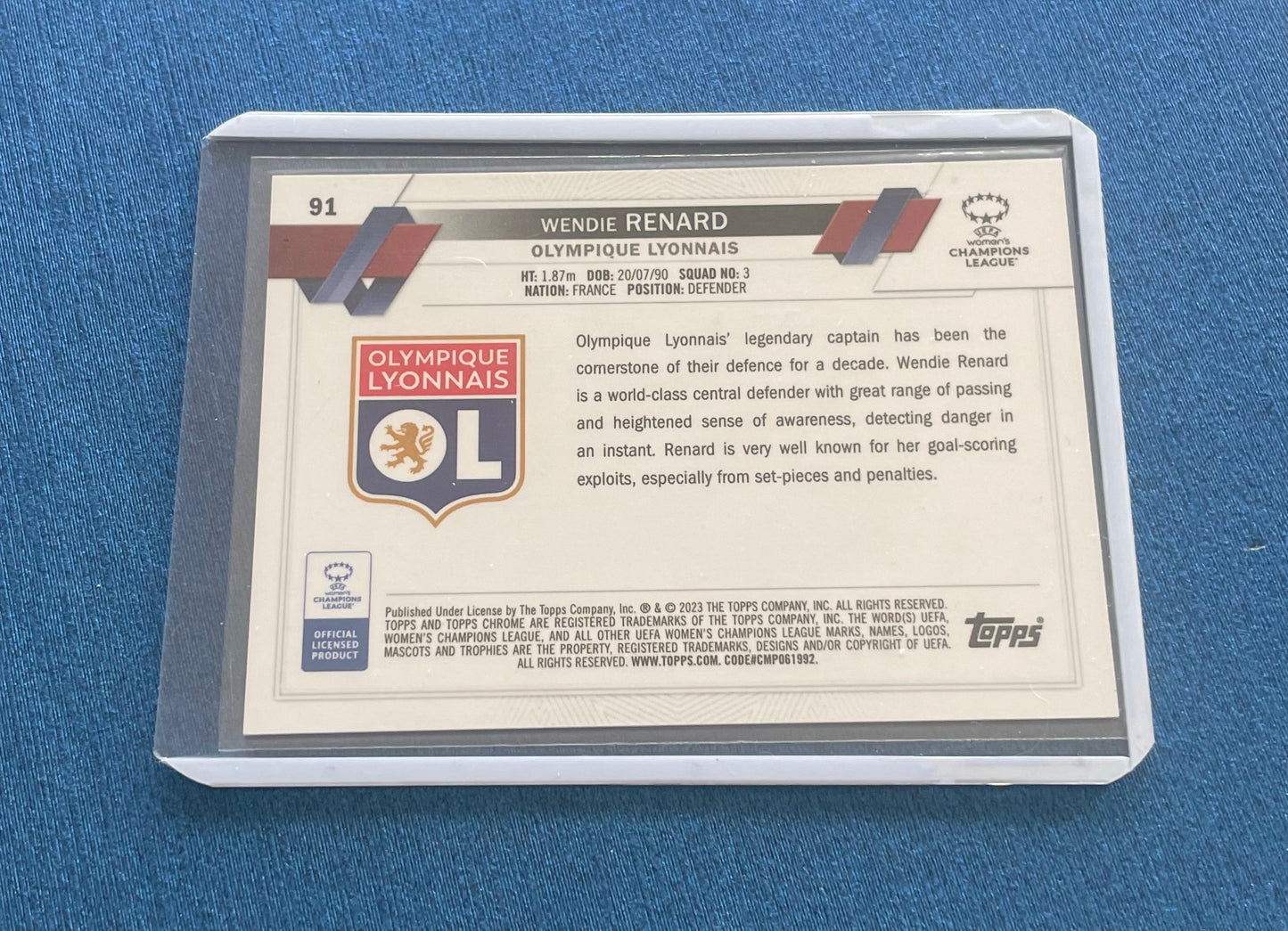 Wendie Renard Olympique Lyonnais 2023 Topps