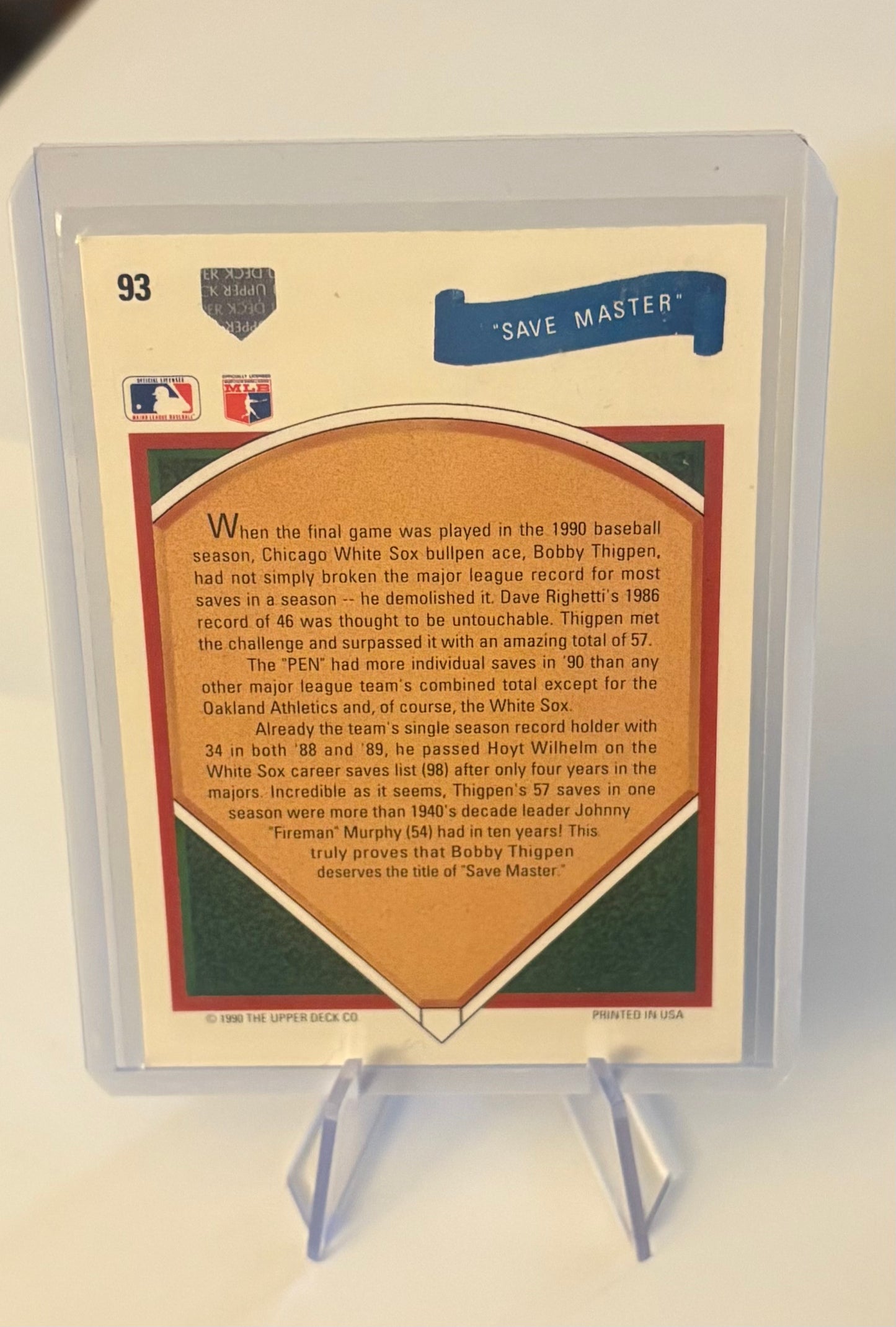 Bobby Thigpen Upper Deck 1990