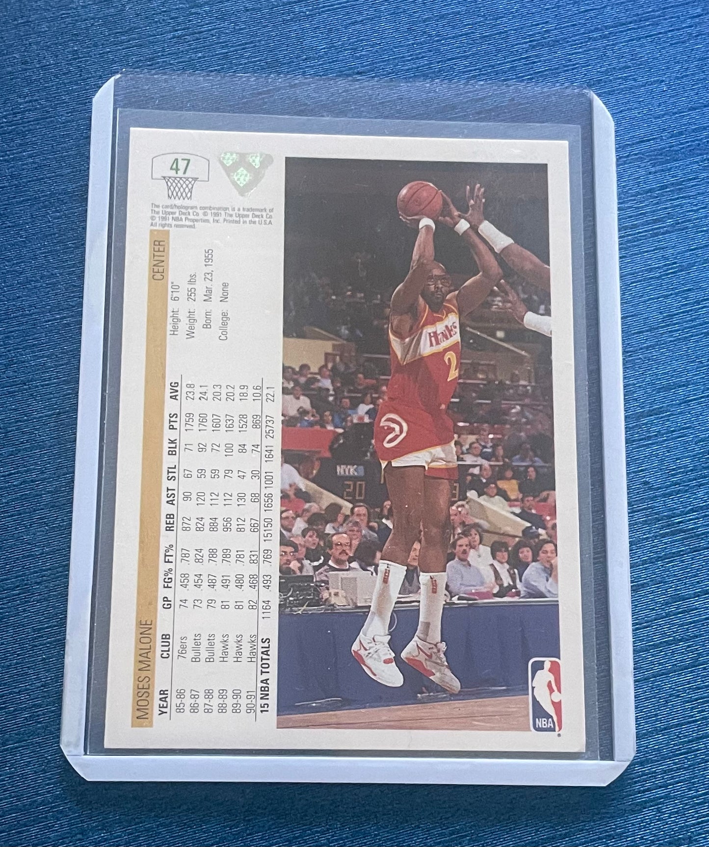 Moses Malone Atlanta Hawks Upper Deck 1991-92