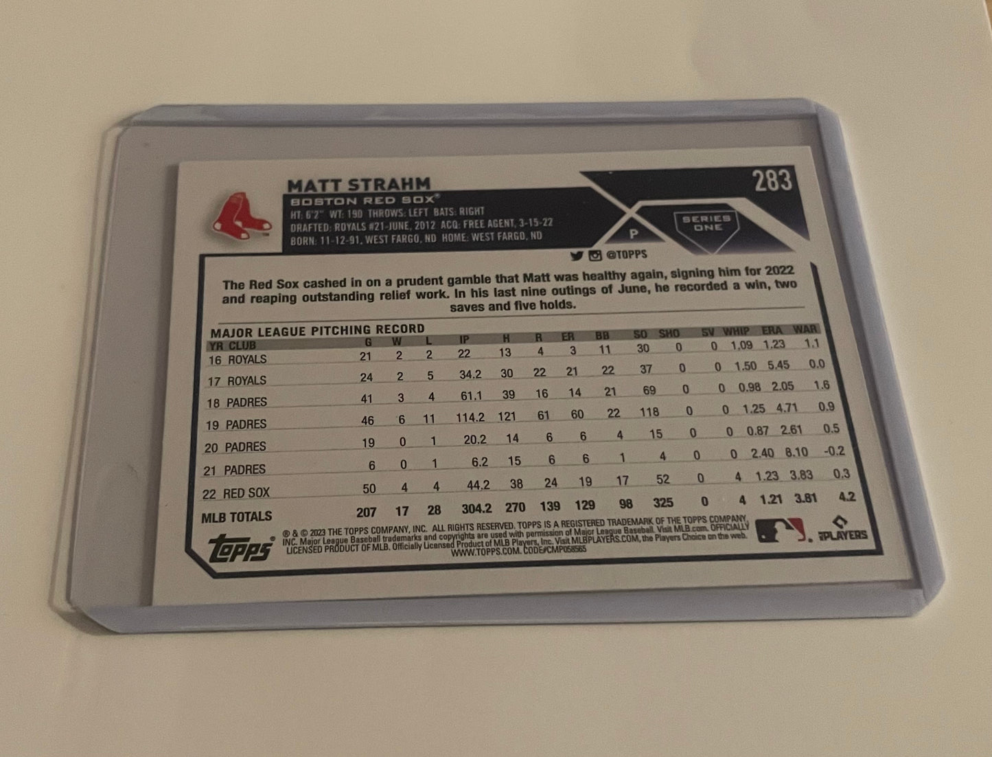 Matt Strahm Boston Red Sox Topps 2023
