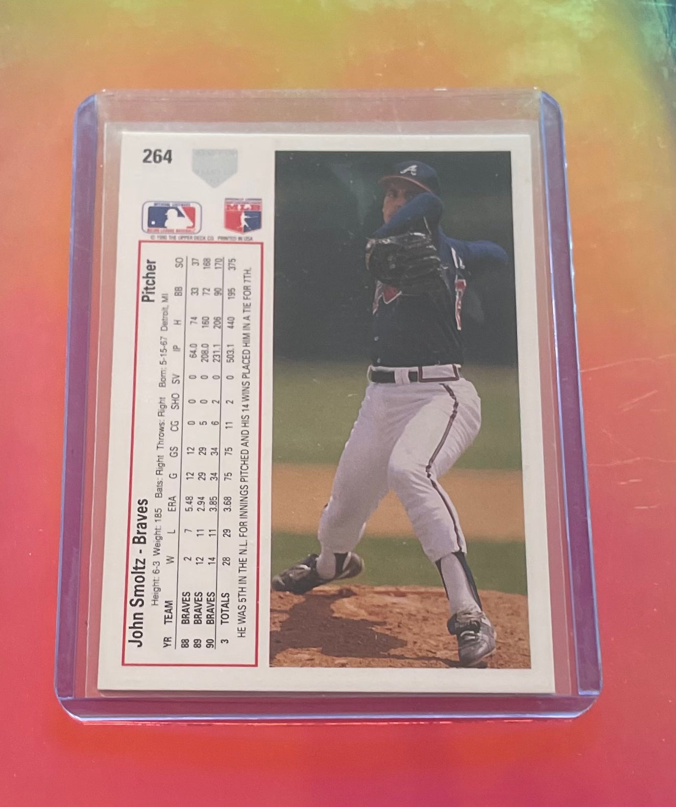 John Smoltz Atlanta Braves 1991 Upper Deck