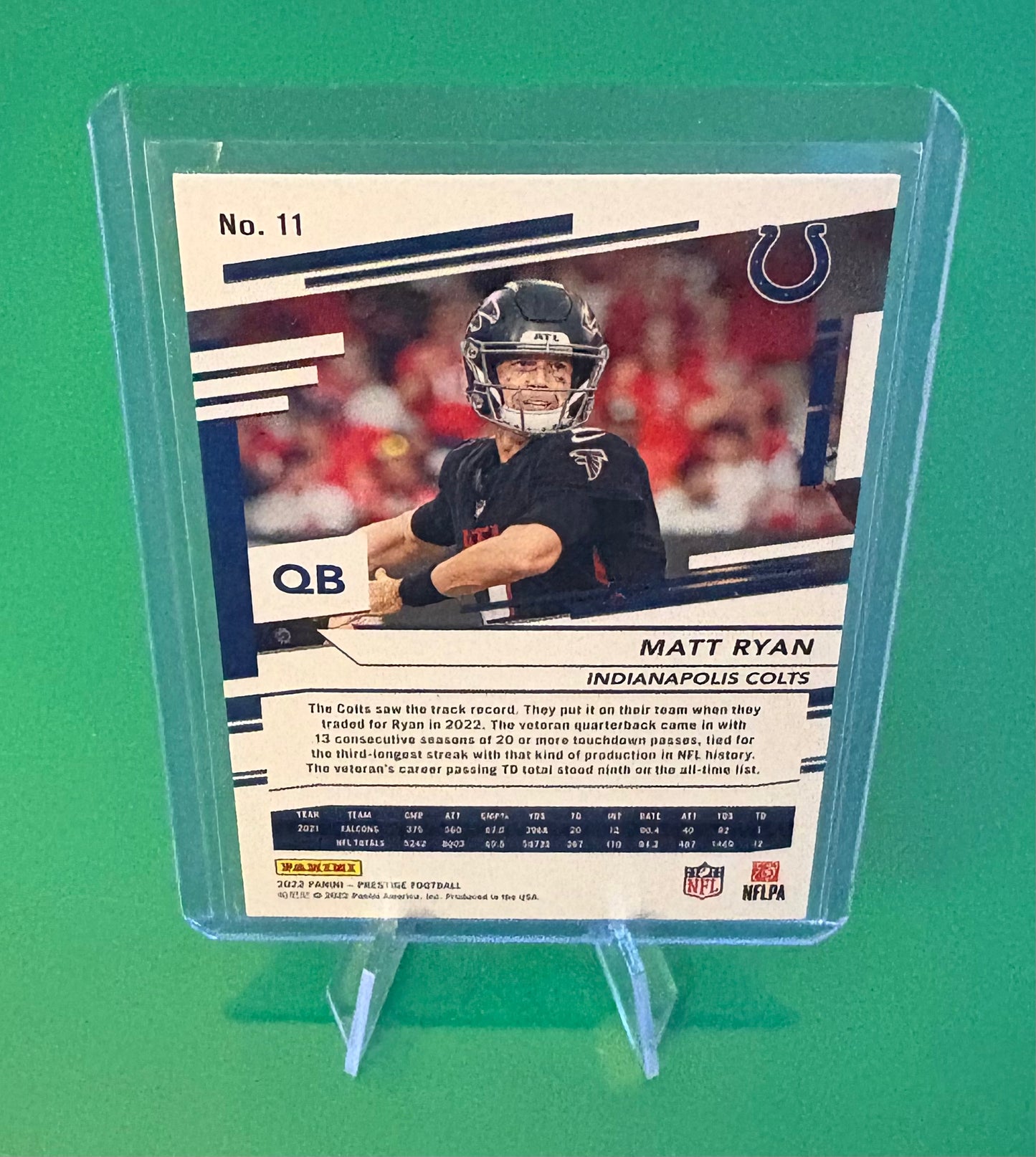 Matt Ryan Indianapolis Colts 2022 Panini