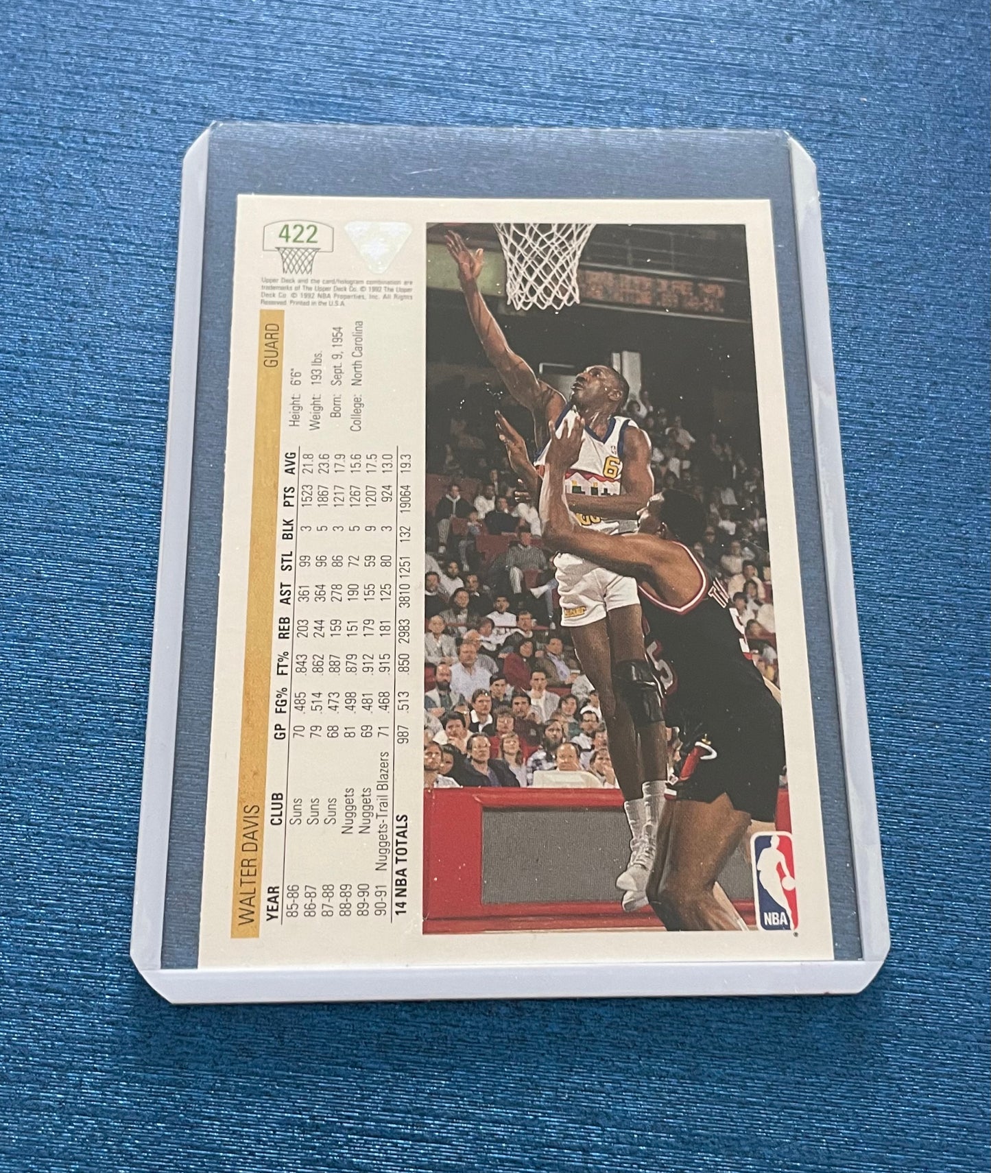 Walter Davis Denver Nuggets 1991-92 Upper Deck