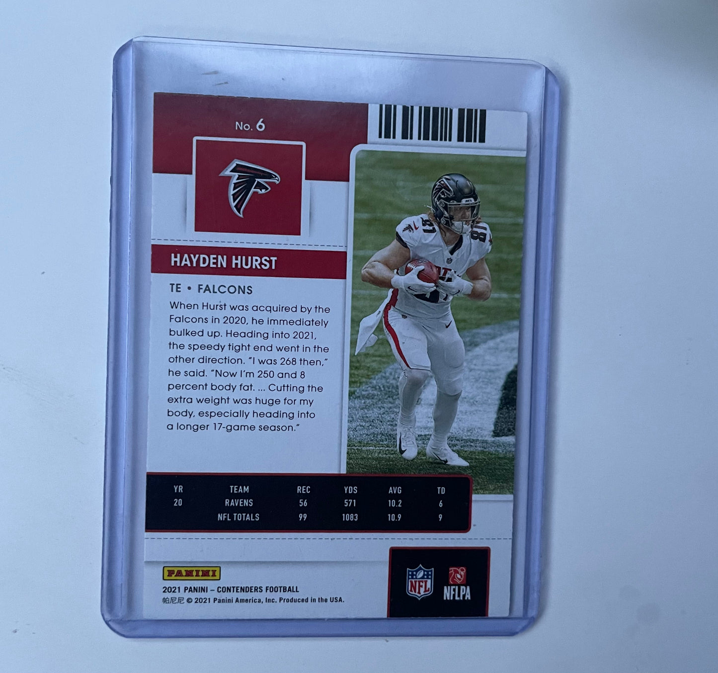 Hayden Hurst Atlanta Falcons 2021 Panini Contenders