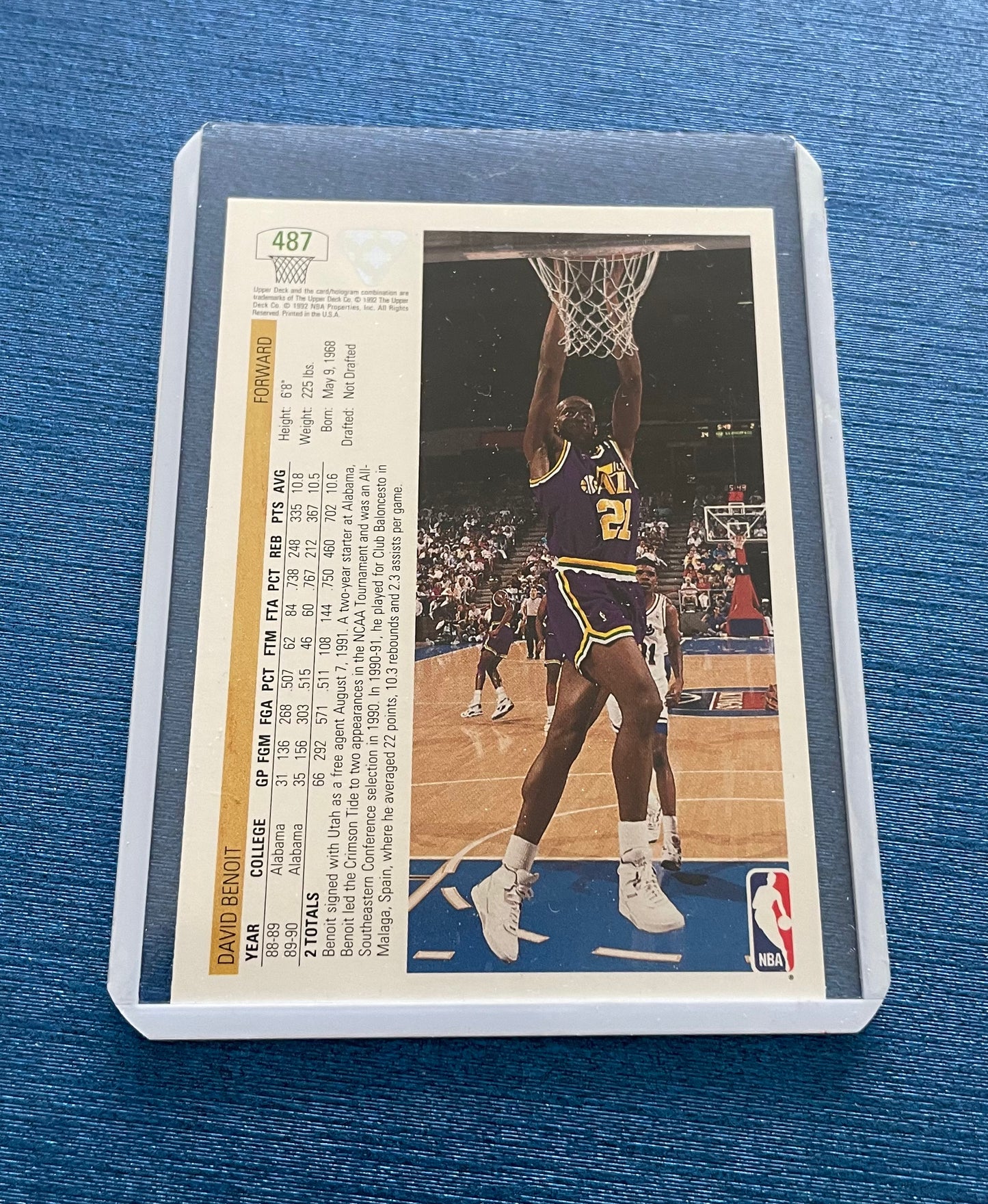 David Benoit Utah Jazz 1991-92 Upper Deck