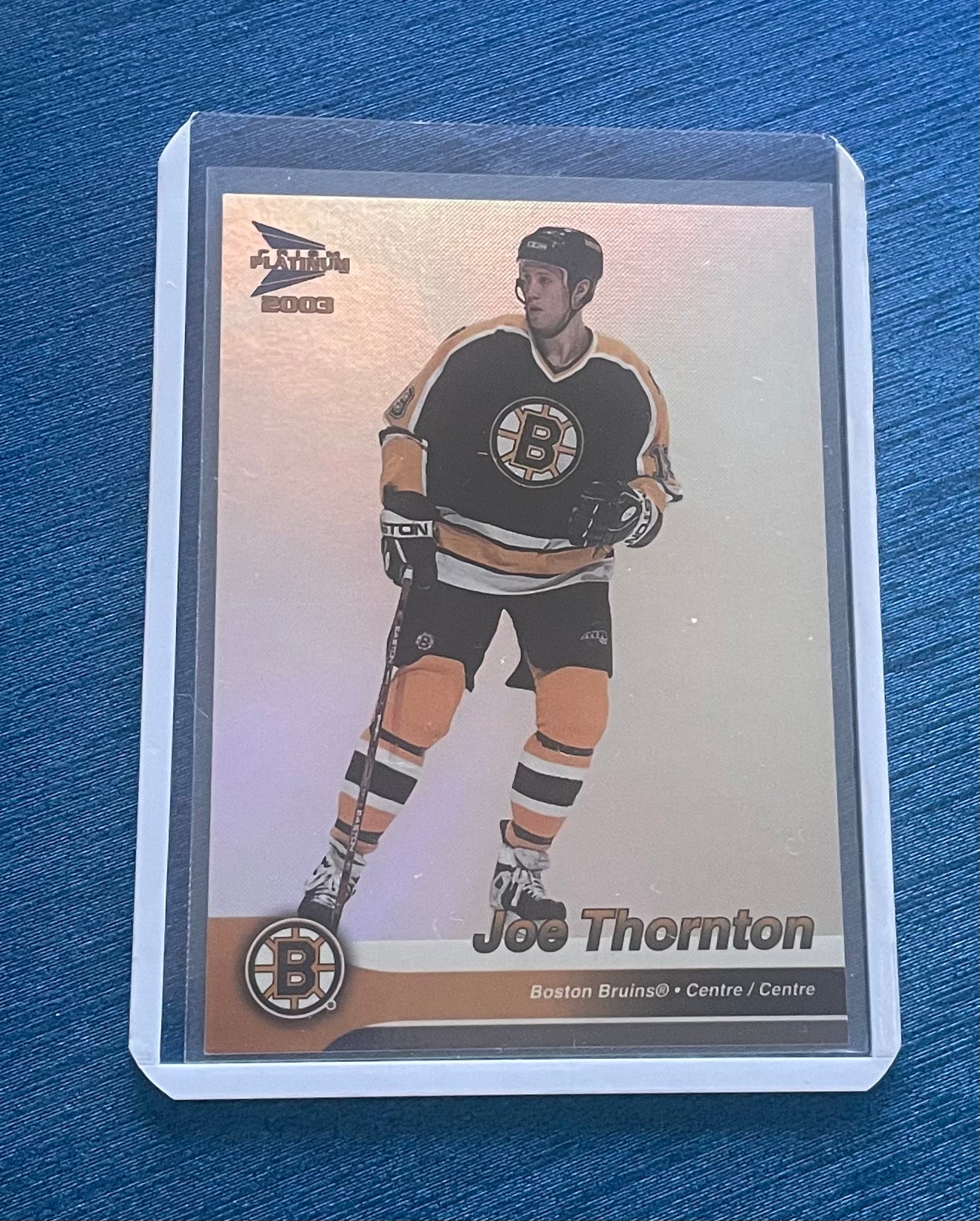 Joe Thornton Boston Bruins Prism Platinum 2003