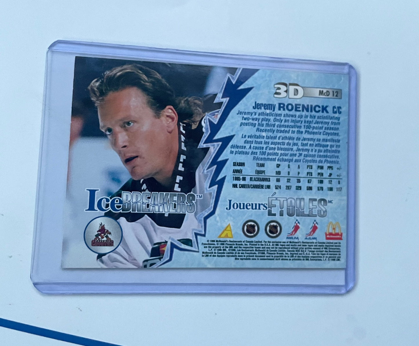 Jeremy Roenick Phoenix Coyotes 3d 1996-97 Pinnacle