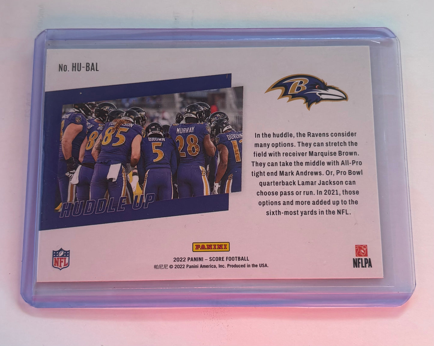 Baltimore Ravens Huddle Up 2022 Panini