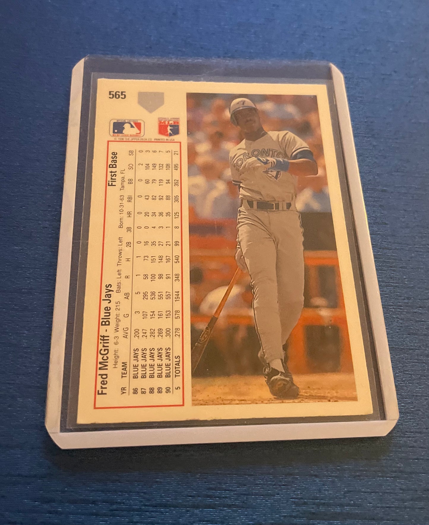 Fred McGriff Toronto Blue Jays Upper Deck 1990-91